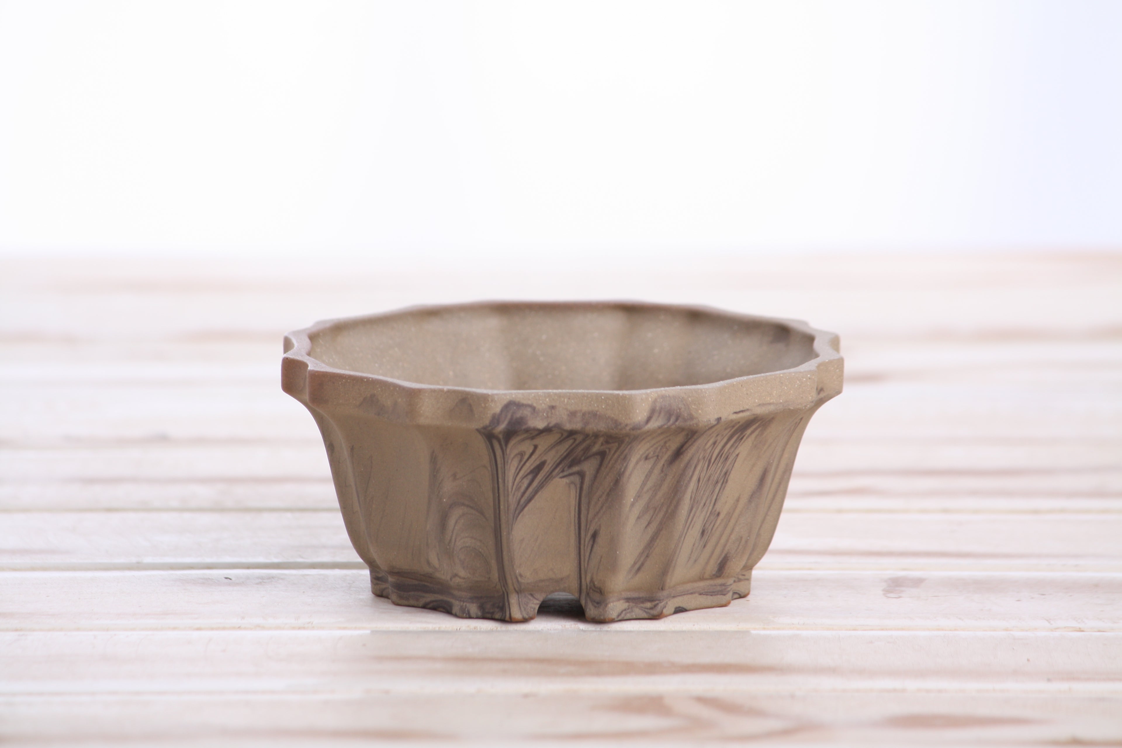 Willow Bonsai Ceramics Flower Design Bonsai Pot 4.5 Inch – Elegant Ceramic Bonsai & Succulent Planter, High‑Fired Frost‑Proof Stoneware with Drainage & Wiring Holes, Handmade in USA (Limited Edition 3)