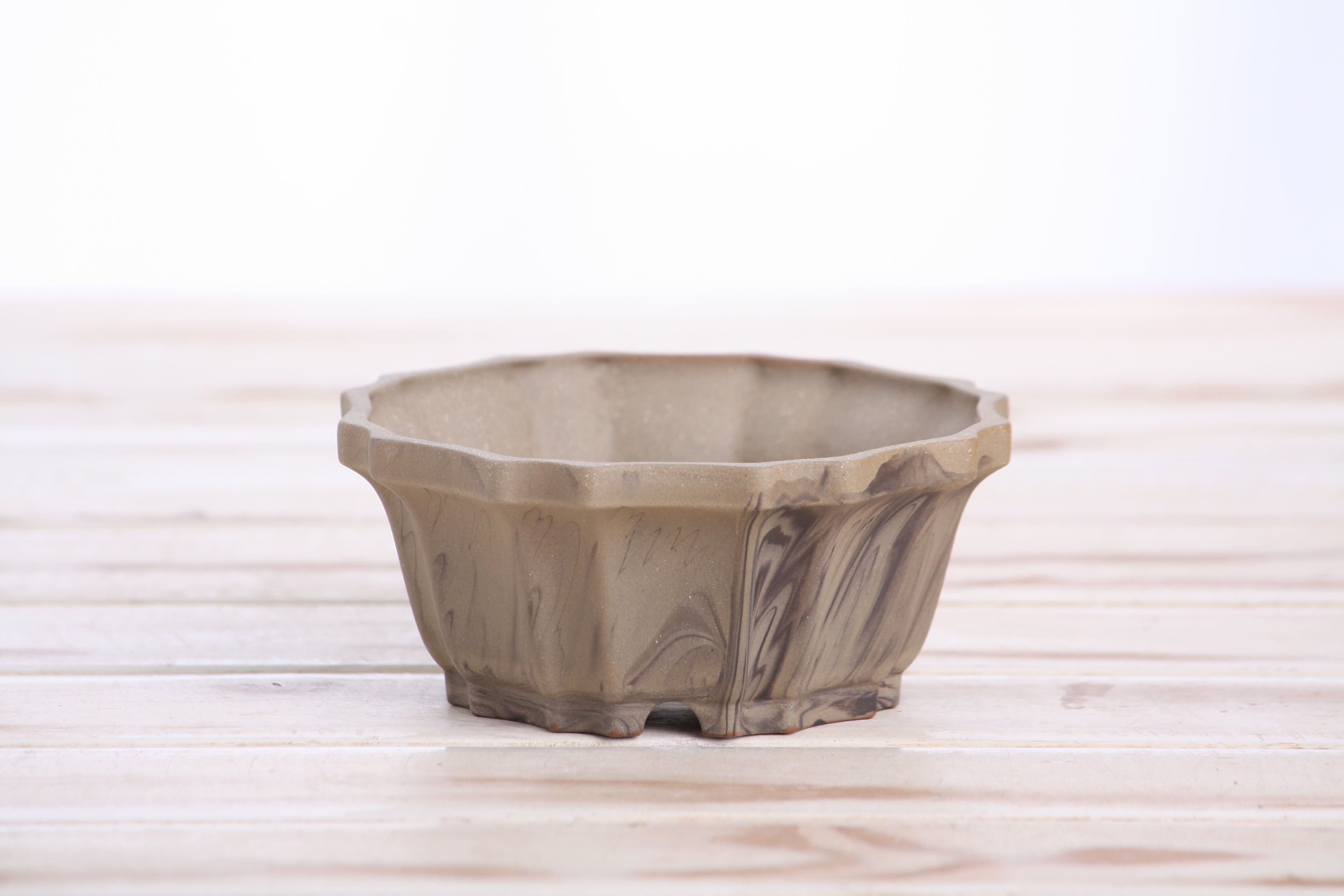 Willow Bonsai Ceramics Flower Design Bonsai Pot 4.5 Inch – Elegant Ceramic Bonsai & Succulent Planter, High‑Fired Frost‑Proof Stoneware with Drainage & Wiring Holes, Handmade in USA (Limited Edition 5)