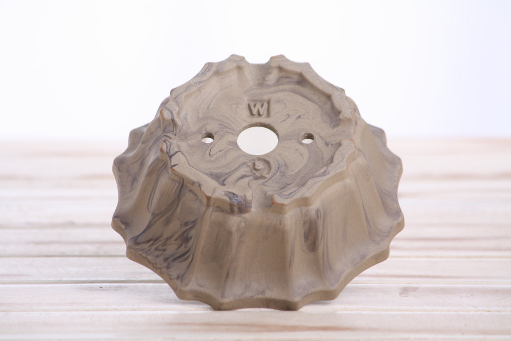 Willow Bonsai Ceramics Flower Design Bonsai Pot 5 Inch – Elegant Ceramic Bonsai & Succulent Planter, High‑Fired Frost‑Proof Stoneware with Drainage & Wiring Holes, Handmade in USA (Limited Edition 6)