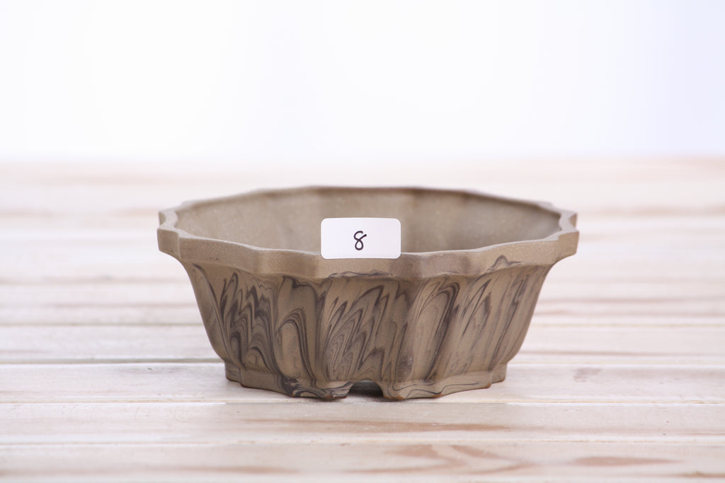 Willow Bonsai Ceramics Flower Design Bonsai Pot 5 Inch – Elegant Ceramic Bonsai & Succulent Planter, High‑Fired Frost‑Proof Stoneware with Drainage & Wiring Holes, Handmade in USA (Limited Edition 8)