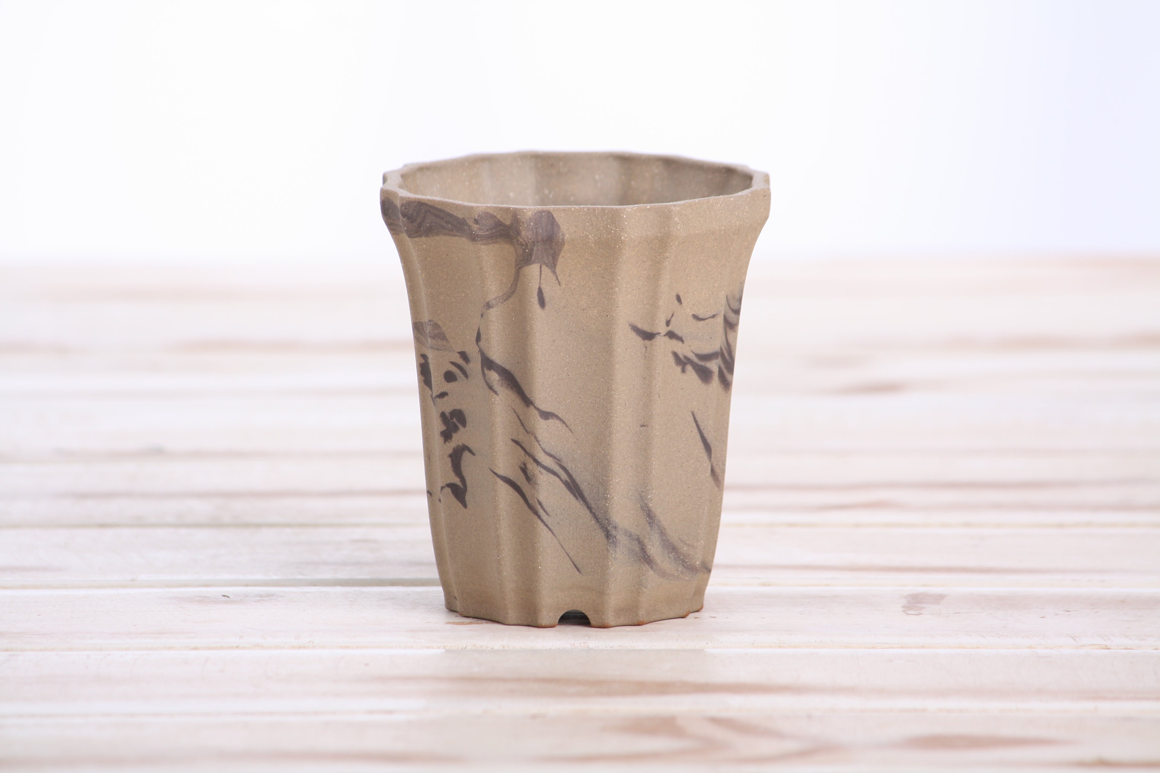 Willow Bonsai Ceramics Flower Design Cascade Bonsai Pot 3 Inch – Elegant Tall Ceramic Bonsai & Succulent Planter, High‑Fired Frost‑Proof Stoneware with Drainage & Wiring Holes, Handmade in USA (Limited Edition 11)