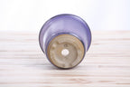 Willow Bonsai Ceramics Flute Bonsai Pot 4 Inch – Round Semi‑Cascade Ceramic Bonsai & Succulent Planter with Fluted Profile and Banded Base, High‑Fired Frost‑Proof Stoneware, Handmade in USA (Purple)