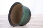 Willow Bonsai Ceramics Flute Bonsai Pot 6 Inch – Round Semi‑Cascade Ceramic Bonsai & Succulent Planter with Fluted Profile and Banded Base, High‑Fired Frost‑Proof Stoneware, Handmade in USA (Avocado)