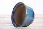 Willow Bonsai Ceramics Flute Bonsai Pot 6 Inch – Round Semi‑Cascade Ceramic Bonsai & Succulent Planter with Fluted Profile and Banded Base, High‑Fired Frost‑Proof Stoneware, Handmade in USA (Peacock)