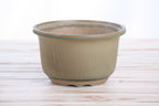 Willow Bonsai Ceramics Flute Bonsai Pot 6 Inch – Round Semi‑Cascade Ceramic Bonsai & Succulent Planter with Fluted Profile and Banded Base, High‑Fired Frost‑Proof Stoneware, Handmade in USA (Speckled Moss)
