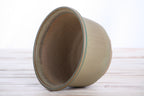 Willow Bonsai Ceramics Flute Bonsai Pot 6 Inch – Round Semi‑Cascade Ceramic Bonsai & Succulent Planter with Fluted Profile and Banded Base, High‑Fired Frost‑Proof Stoneware, Handmade in USA (Speckled Moss)
