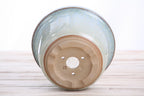Willow Bonsai Ceramics Flute Bonsai Pot 6 Inch – Round Semi‑Cascade Ceramic Bonsai & Succulent Planter with Fluted Profile and Banded Base, High‑Fired Frost‑Proof Stoneware, Handmade in USA (Glacier)