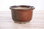 Willow Bonsai Ceramics Flute Bonsai Pot 6 Inch – Round Semi‑Cascade Ceramic Bonsai & Succulent Planter with Fluted Profile and Banded Base, High‑Fired Frost‑Proof Stoneware, Handmade in USA (Sunset)