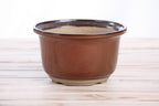 Willow Bonsai Ceramics Flute Bonsai Pot 6 Inch – Round Semi‑Cascade Ceramic Bonsai & Succulent Planter with Fluted Profile and Banded Base, High‑Fired Frost‑Proof Stoneware, Handmade in USA (Sunset)