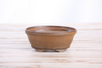 Willow Bonsai Ceramics Oval B Bonsai Pot 5 Inch – Tapered Oval Ceramic Bonsai & Succulent Planter with Accentuated Rim, High‑Fired Frost‑Proof Stoneware, Handmade in USA (Deep Stone)
