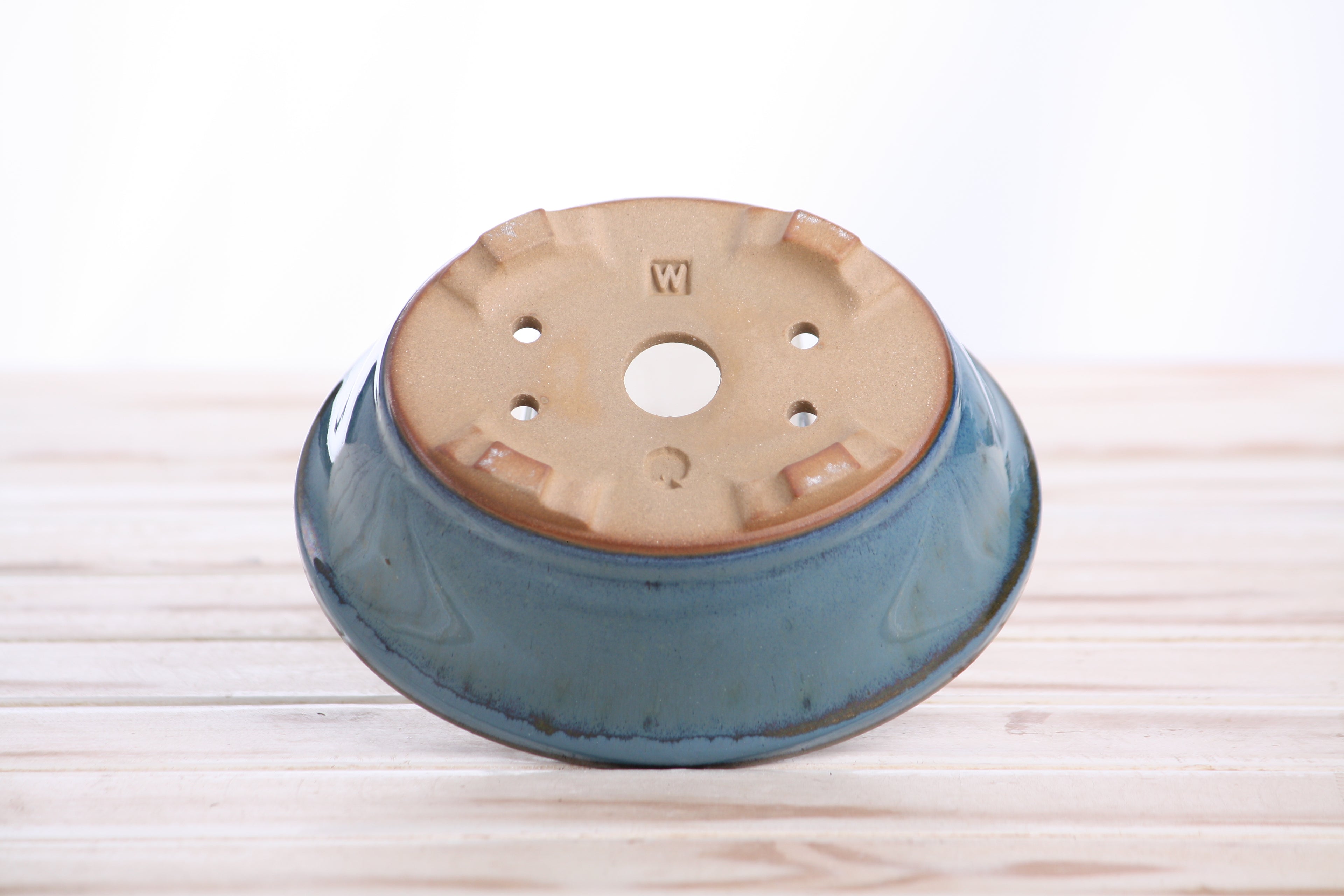 Willow Bonsai Ceramics Oval B Bonsai Pot 5.5 Inch – Tapered Oval Ceramic Bonsai & Succulent Planter with Accentuated Rim, High‑Fired Frost‑Proof Stoneware, Handmade in USA (Peacock)