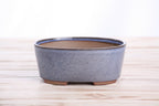 Willow Bonsai Ceramics Oval A Bonsai Pot 6 Inch – Straight‑Sided Oval Ceramic Bonsai & Succulent Planter, High‑Fired Frost‑Proof Stoneware with Drainage & Wiring Holes, Handmade in USA (Denim)