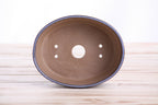 Willow Bonsai Ceramics Oval A Bonsai Pot 6 Inch – Straight‑Sided Oval Ceramic Bonsai & Succulent Planter, High‑Fired Frost‑Proof Stoneware with Drainage & Wiring Holes, Handmade in USA (Denim)