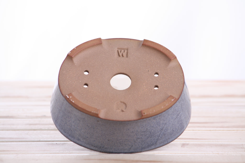 Willow Bonsai Ceramics Oval A Bonsai Pot 6 Inch – Straight‑Sided Oval Ceramic Bonsai & Succulent Planter, High‑Fired Frost‑Proof Stoneware with Drainage & Wiring Holes, Handmade in USA (Denim)