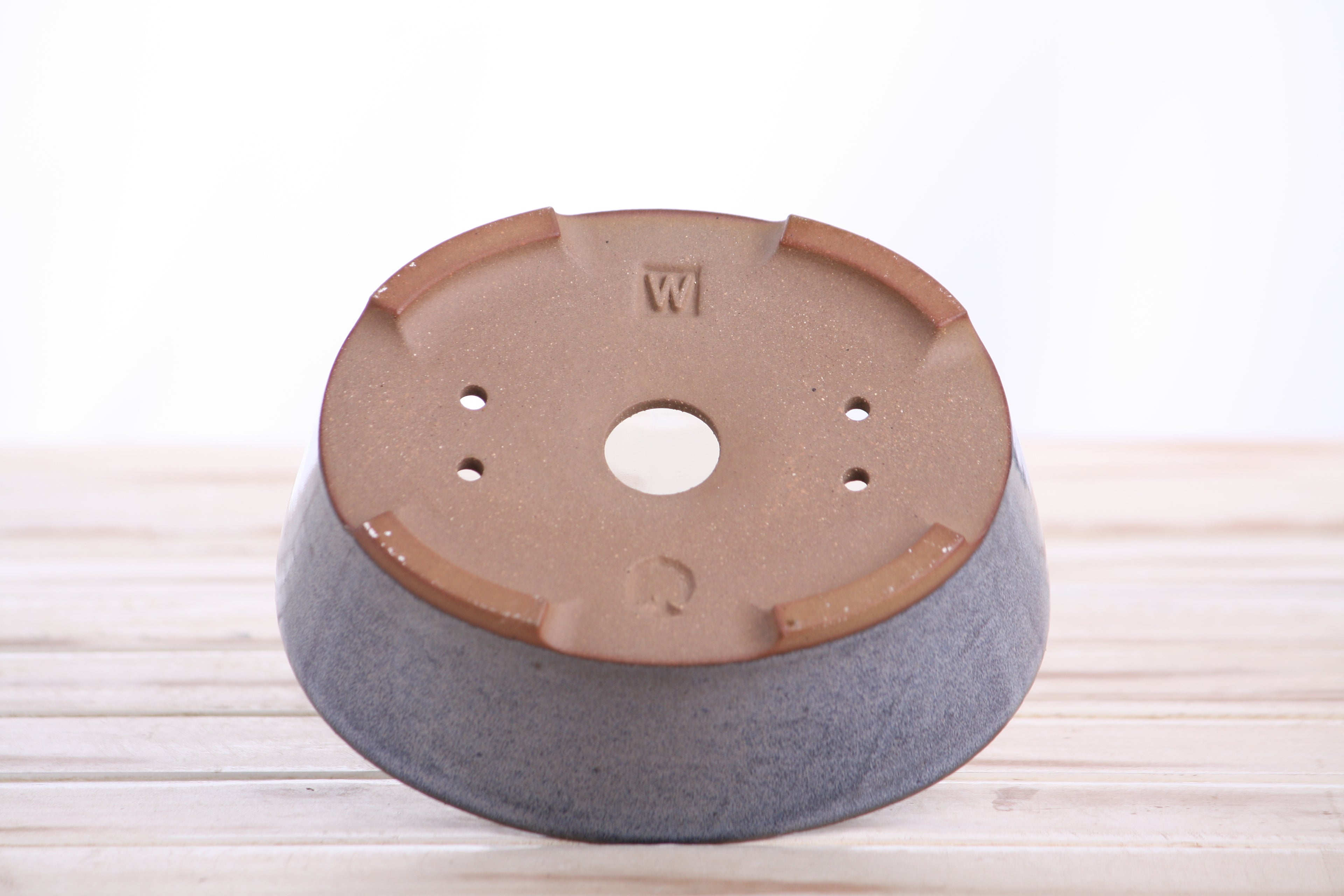 Willow Bonsai Ceramics Oval A Bonsai Pot 6 Inch – Straight‑Sided Oval Ceramic Bonsai & Succulent Planter, High‑Fired Frost‑Proof Stoneware with Drainage & Wiring Holes, Handmade in USA (Denim)
