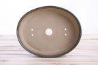 Willow Bonsai Ceramics Oval A Bonsai Pot 8 Inch – Straight‑Sided Oval Ceramic Bonsai & Succulent Planter, High‑Fired Frost‑Proof Stoneware with Drainage & Wiring Holes, Handmade in USA (Seaweed 2025)