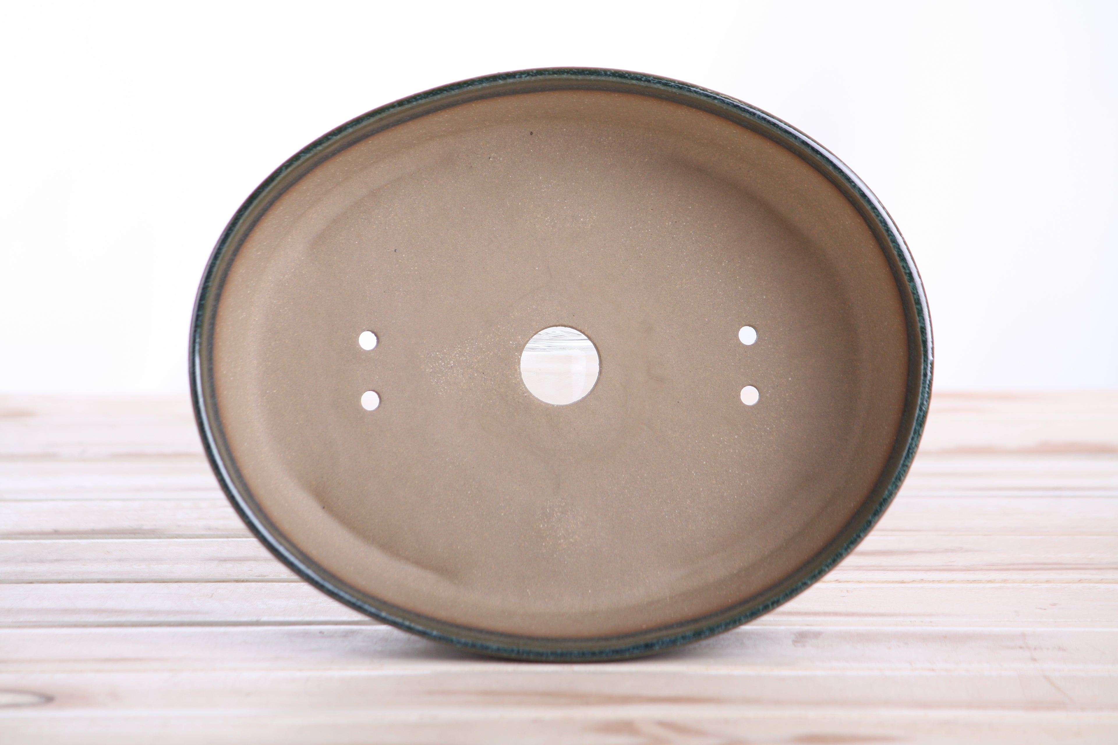 Willow Bonsai Ceramics Oval A Bonsai Pot 8 Inch – Straight‑Sided Oval Ceramic Bonsai & Succulent Planter, High‑Fired Frost‑Proof Stoneware with Drainage & Wiring Holes, Handmade in USA (Seaweed 2025)