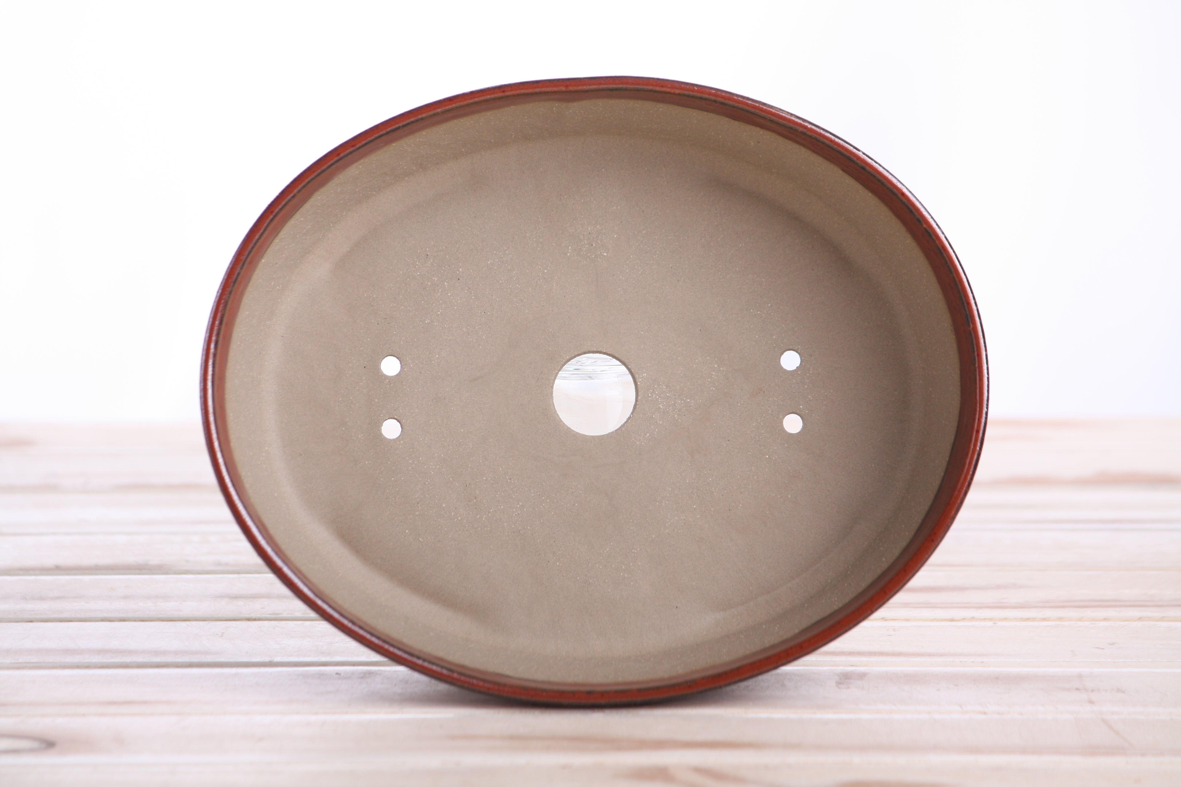 Willow Bonsai Ceramics Oval A Bonsai Pot 8 Inch – Straight‑Sided Oval Ceramic Bonsai & Succulent Planter, High‑Fired Frost‑Proof Stoneware with Drainage & Wiring Holes, Handmade in USA (Sunset)