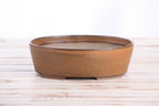 Willow Bonsai Ceramics Oval A Bonsai Pot 8 Inch – Straight‑Sided Oval Ceramic Bonsai & Succulent Planter, High‑Fired Frost‑Proof Stoneware with Drainage & Wiring Holes, Handmade in USA (Deep Stone)