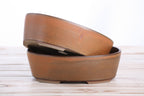 Willow Bonsai Ceramics Oval A Bonsai Pot 8 Inch – Straight‑Sided Oval Ceramic Bonsai & Succulent Planter, High‑Fired Frost‑Proof Stoneware with Drainage & Wiring Holes, Handmade in USA (Deep Stone)