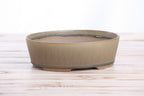 Willow Bonsai Ceramics Oval A Bonsai Pot 8 Inch – Straight‑Sided Oval Ceramic Bonsai & Succulent Planter, High‑Fired Frost‑Proof Stoneware with Drainage & Wiring Holes, Handmade in USA (Speckled Moss)