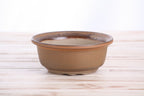 Willow Bonsai Ceramics Round Bonsai Pot 5.5 Inch – Round Ceramic Bonsai & Succulent Planter with Accentuated Rim and Sculpted Foot Ring, High‑Fired Frost‑Proof Stoneware, Handmade in USA (Deep Stone)