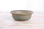 Willow Bonsai Ceramics Round Bonsai Pot 7 Inch – Round Ceramic Bonsai & Succulent Planter with Accentuated Rim and Sculpted Foot Ring, High‑Fired Frost‑Proof Stoneware, Handmade in USA (Speckled Moss)