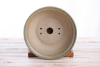 Willow Bonsai Ceramics Round Bonsai Pot 7 Inch – Round Ceramic Bonsai & Succulent Planter with Accentuated Rim and Sculpted Foot Ring, High‑Fired Frost‑Proof Stoneware, Handmade in USA (Speckled Moss)