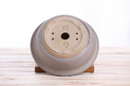 Willow Bonsai Ceramics Round Bonsai Pot 7 Inch – Round Ceramic Bonsai & Succulent Planter with Accentuated Rim and Sculpted Foot Ring, High‑Fired Frost‑Proof Stoneware, Handmade in USA (Ocean)