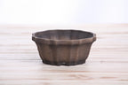 Willow Bonsai Ceramics Flower Design Bonsai Pot 4.5 Inch – Elegant Ceramic Bonsai & Succulent Planter, High‑Fired Frost‑Proof Stoneware with Drainage & Wiring Holes, Handmade in USA (Limited Edition Textured Unglazed 4.5)