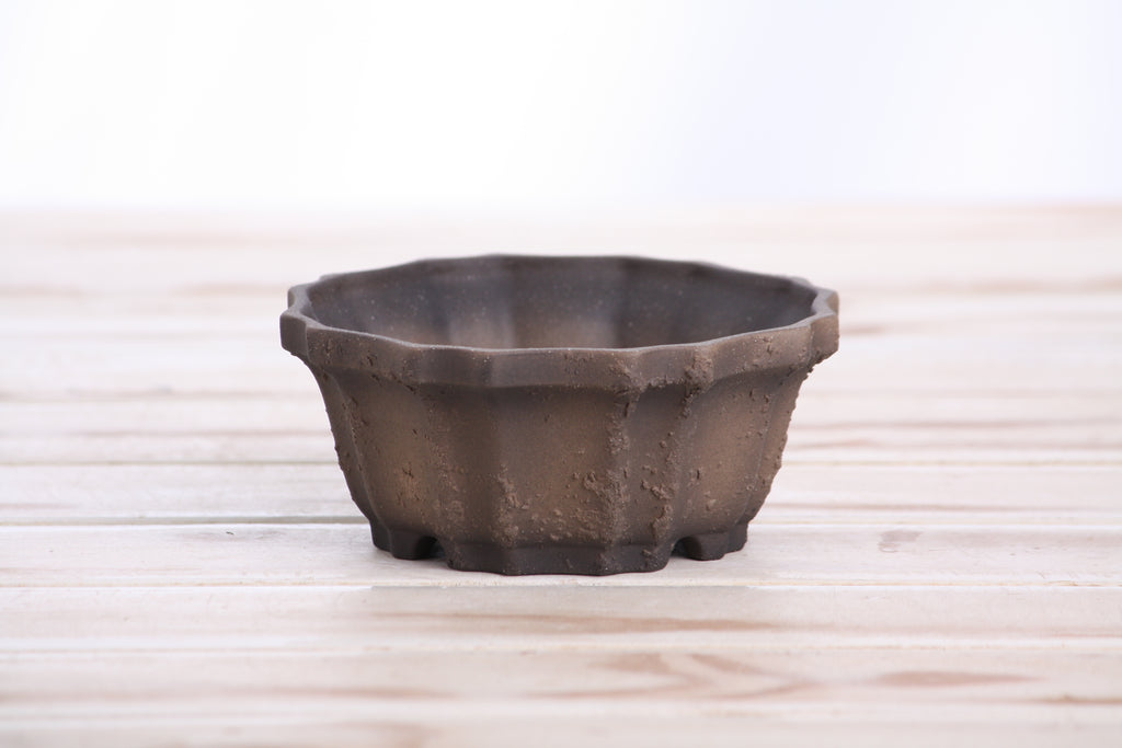 Willow Bonsai Ceramics Flower Design Bonsai Pot 4.5 Inch – Elegant Ceramic Bonsai & Succulent Planter, High‑Fired Frost‑Proof Stoneware with Drainage & Wiring Holes, Handmade in USA (Limited Edition Textured Unglazed 4.5)