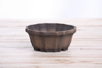 Willow Bonsai Ceramics Flower Design Bonsai Pot 4.5 Inch – Elegant Ceramic Bonsai & Succulent Planter, High‑Fired Frost‑Proof Stoneware with Drainage & Wiring Holes, Handmade in USA (Limited Edition Textured Unglazed 4.5)
