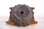 Willow Bonsai Ceramics Flower Design Bonsai Pot 6.5 Inch – Elegant Ceramic Bonsai & Succulent Planter, High‑Fired Frost‑Proof Stoneware with Drainage & Wiring Holes, Handmade in USA (Limited Edition Textured Unglazed 6.5 inch)