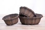 Willow Bonsai Ceramics Flower Design Bonsai Pot 4.5 Inch – Elegant Ceramic Bonsai & Succulent Planter, High‑Fired Frost‑Proof Stoneware with Drainage & Wiring Holes, Handmade in USA (Limited Edition Textured Unglazed 4.5)