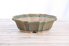 Willow Bonsai Ceramics Flower Design Bonsai Pot 10 Inch – Elegant Ceramic Bonsai & Succulent Planter, High‑Fired Frost‑Proof Stoneware with Drainage & Wiring Holes, Handmade in USA (Speckled Moss)