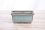 Willow Bonsai Ceramics Rectangle Deep Bonsai Pot 5 Inch – Higher‑Profile Rectangular Ceramic Bonsai & Succulent Planter with Accentuated Rim, High‑Fired Frost‑Proof Stoneware, Handmade in USA (Glacier)