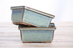 Willow Bonsai Ceramics Rectangle Deep Bonsai Pot 5 Inch – Higher‑Profile Rectangular Ceramic Bonsai & Succulent Planter with Accentuated Rim, High‑Fired Frost‑Proof Stoneware, Handmade in USA (Glacier)