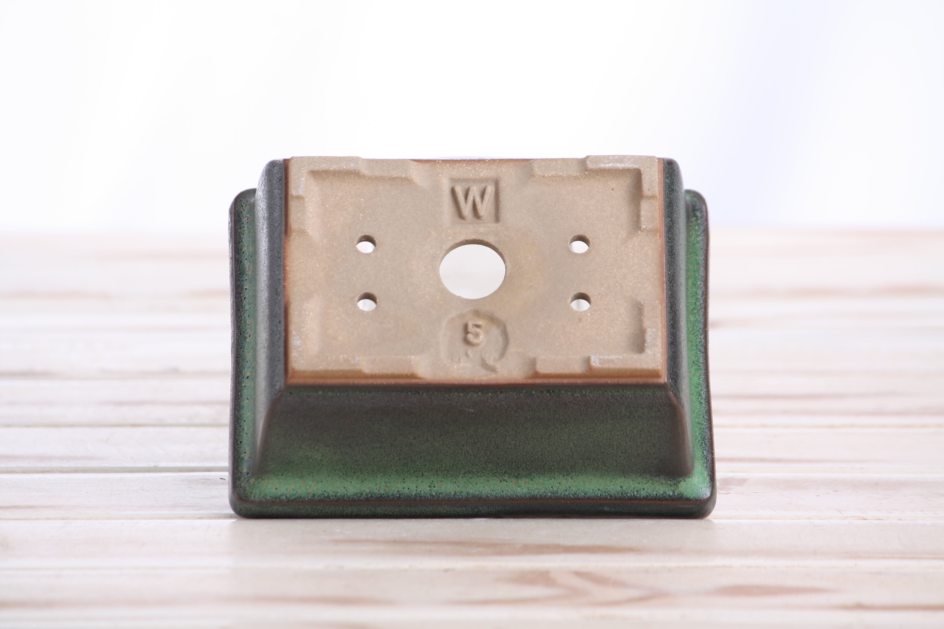 Willow Bonsai Ceramics Rectangle Deep Bonsai Pot 5 Inch – Higher‑Profile Rectangular Ceramic Bonsai & Succulent Planter with Accentuated Rim, High‑Fired Frost‑Proof Stoneware, Handmade in USA (Avocado)