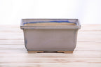Willow Bonsai Ceramics Rectangle Deep Bonsai Pot 6 Inch – Higher‑Profile Rectangular Ceramic Bonsai & Succulent Planter with Accentuated Rim, High‑Fired Frost‑Proof Stoneware, Handmade in USA (Ocean)