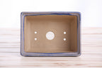 Willow Bonsai Ceramics Rectangle Deep Bonsai Pot 6 Inch – Higher‑Profile Rectangular Ceramic Bonsai & Succulent Planter with Accentuated Rim, High‑Fired Frost‑Proof Stoneware, Handmade in USA (Ocean)