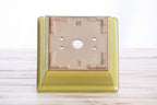 Willow Bonsai Ceramics Square Bonsai Pot 5.5 Inch – Low‑Profile Square Ceramic Bonsai & Succulent Planter with Accentuated Rim, High‑Fired Frost‑Proof Stoneware, Handmade in USA (Yellow)