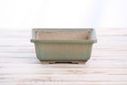 Willow Bonsai Ceramics Square Bonsai Pot 5.5 Inch – Low‑Profile Square Ceramic Bonsai & Succulent Planter with Accentuated Rim, High‑Fired Frost‑Proof Stoneware, Handmade in USA (Speckled Moss)
