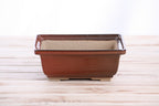 Willow Bonsai Ceramics Square Bonsai Pot 6 Inch – Low‑Profile Square Ceramic Bonsai & Succulent Planter with Accentuated Rim, High‑Fired Frost‑Proof Stoneware, Handmade in USA (Sunset)
