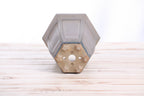 Willow Bonsai Ceramics Hexagonal Windowed Cascade Bonsai Pot 5 Inch – Tall Ceramic Cascade Planter, High‑Fired Frost‑Proof Stoneware with Drainage & Wiring Holes, Handmade in USA (Ocean)