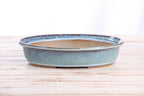 Willow Bonsai Ceramics Landscape Oval A Bonsai Pot 10 Inch – Large Oval Ceramic Bonsai Planter for Forest, Group & Specimen Tree Plantings, High‑Fired Frost‑Proof Stoneware, Handmade in USA (Glacier)