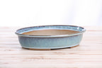 Willow Bonsai Ceramics Landscape Oval A Bonsai Pot 10 Inch – Large Oval Ceramic Bonsai Planter for Forest, Group & Specimen Tree Plantings, High‑Fired Frost‑Proof Stoneware, Handmade in USA (Glacier)