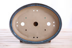 Willow Bonsai Ceramics Landscape Oval A Bonsai Pot 10 Inch – Large Oval Ceramic Bonsai Planter for Forest, Group & Specimen Tree Plantings, High‑Fired Frost‑Proof Stoneware, Handmade in USA (Peacock)