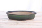 Willow Bonsai Ceramics Landscape Oval A Bonsai Pot 10 Inch – Large Oval Ceramic Bonsai Planter for Forest, Group & Specimen Tree Plantings, High‑Fired Frost‑Proof Stoneware, Handmade in USA (Avocado)
