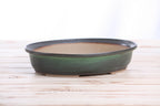 Willow Bonsai Ceramics Landscape Oval A Bonsai Pot 10 Inch – Large Oval Ceramic Bonsai Planter for Forest, Group & Specimen Tree Plantings, High‑Fired Frost‑Proof Stoneware, Handmade in USA (Avocado)