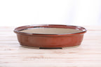 Willow Bonsai Ceramics Landscape Oval A Bonsai Pot 10 Inch – Large Oval Ceramic Bonsai Planter for Forest, Group & Specimen Tree Plantings, High‑Fired Frost‑Proof Stoneware, Handmade in USA (Sunset)